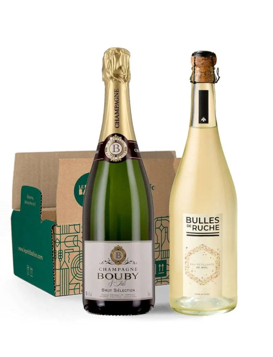 Coffret Duo de Bulles : Avec & Sans Alcool - 2 bouteilles