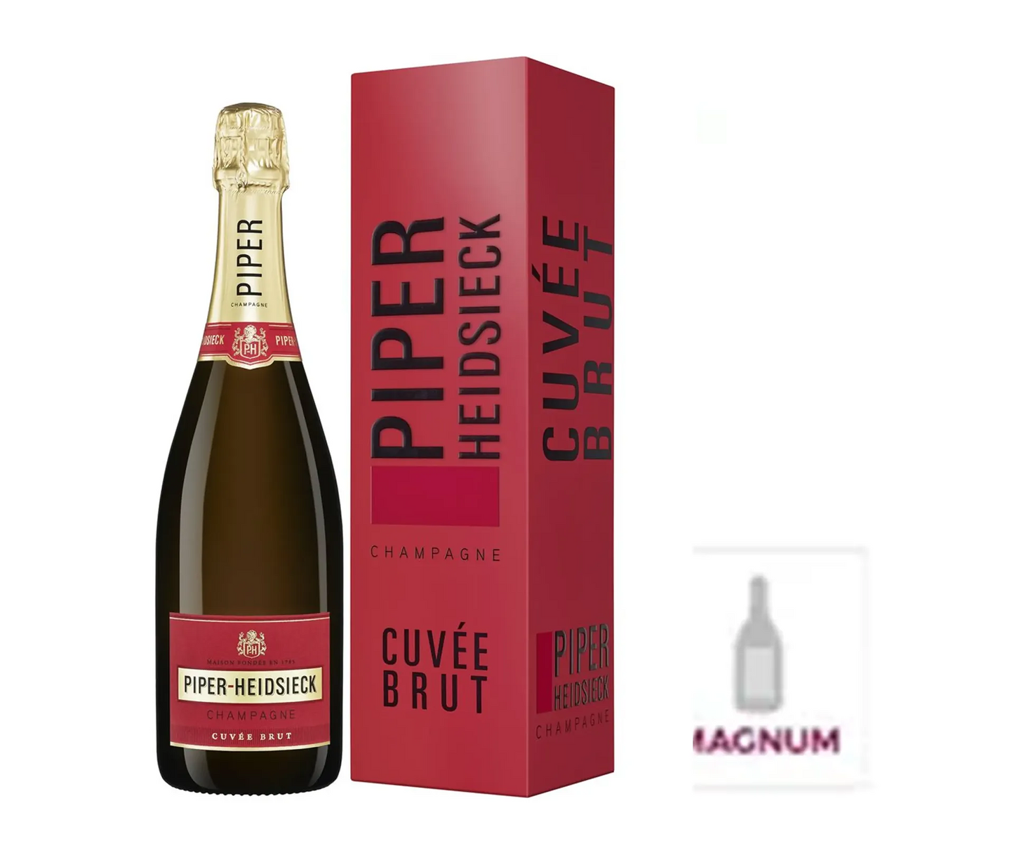 Champagne Piper-Heidsieck - Cuvée Brut - Magnum & étui - AOP Champagne - Blanc