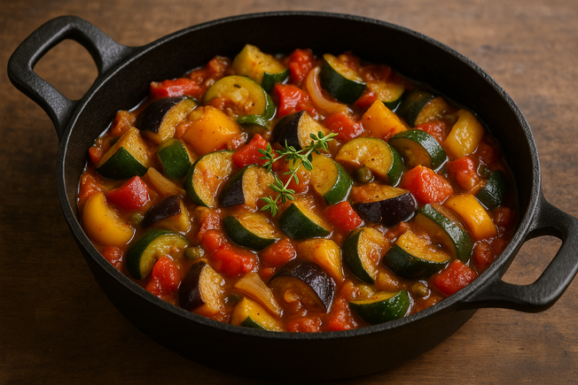 Teller mit Ratatouille